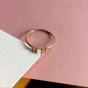 BaubleBar Opalescent 18K Gold Plated Ring